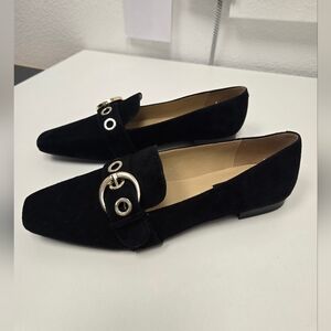 Nine West Black Buckle Loafers | Size 7.5 M | NWOT | Chic & Modern
